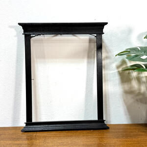 Vintage Black Frame 7.5x9.5 Gallery Wall Art Antique Wire Hanger No Glass Wood